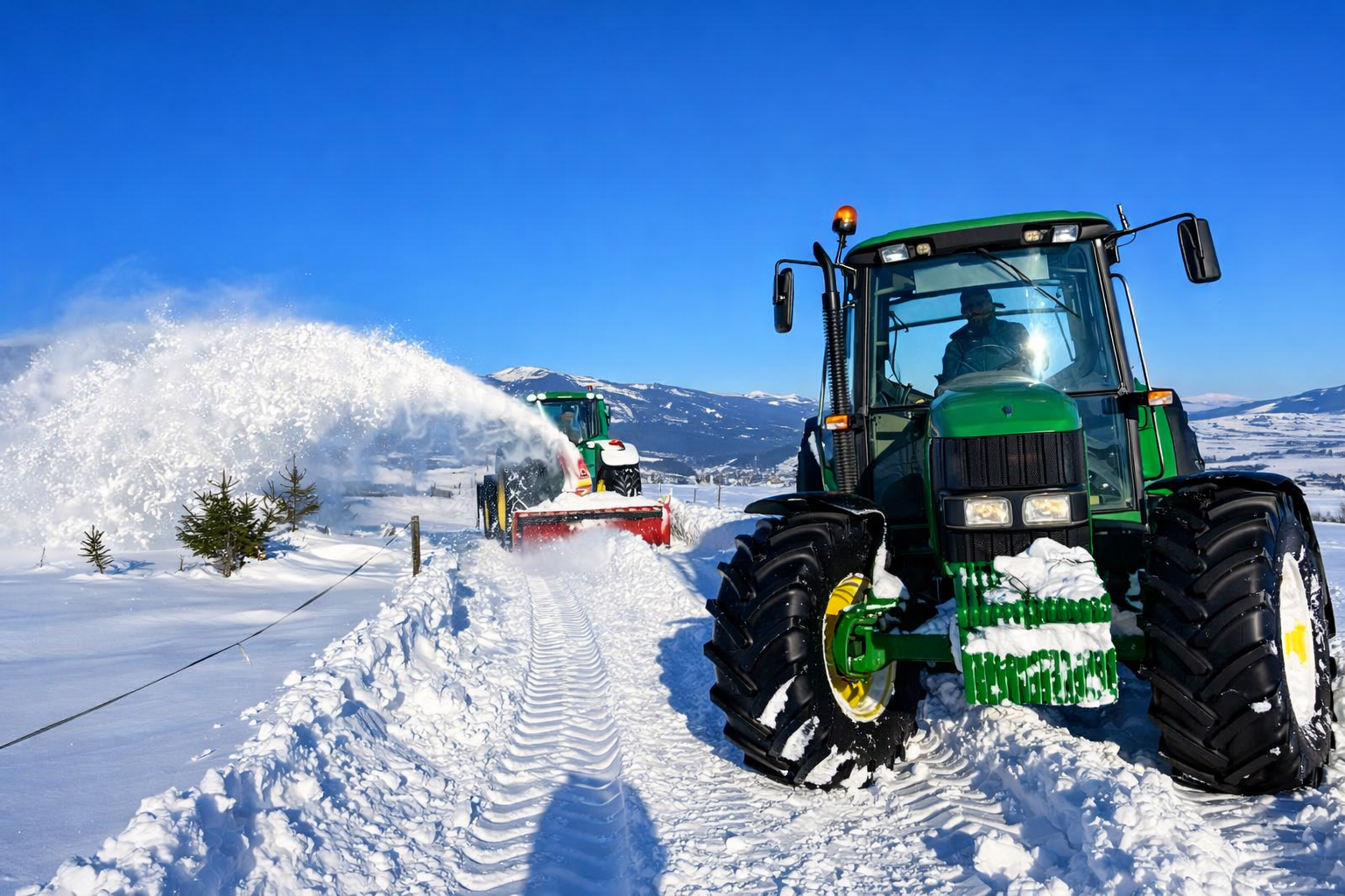 Odpratávanie snehu v horskom teréne